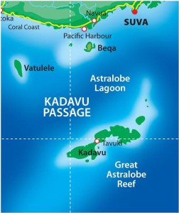 Kadavu and Beqa Map