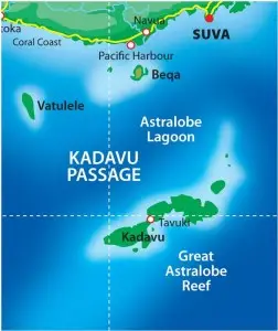 Kadavu and Beqa Map