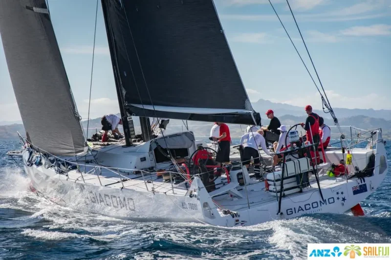 Giacomo finishing the 2016 Auckland Fiji Yacht Race