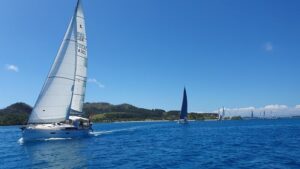 The World ARC Pacific fleet left Musket Cove 2