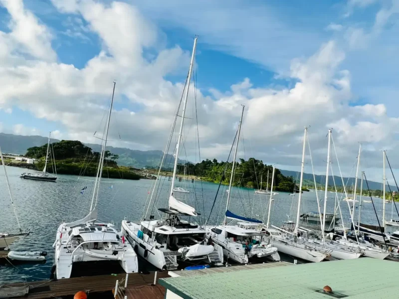Yachts at the Copra Shed Marina in Savusavu