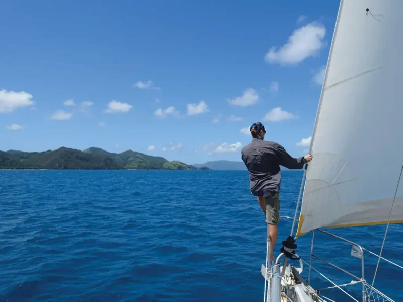 We enjoyed some light-wind sailing while the trade winds were on summer holidays. Birgit Hackl