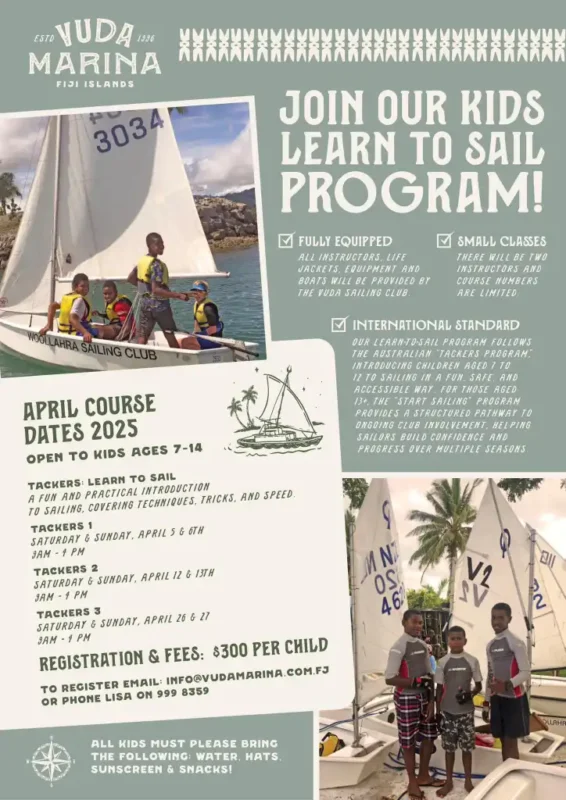 Kids Learn To Sail Program at Vuda Marina in The West