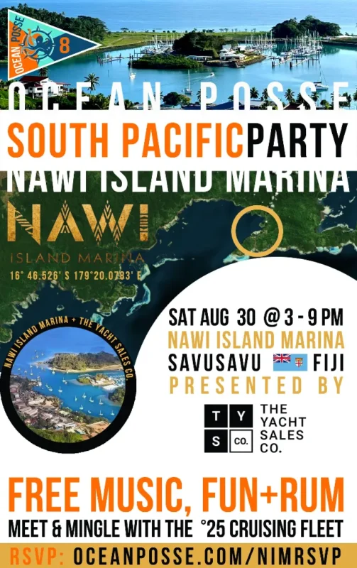 Ocean Posse South Pacific Party - Nawi Island Marina - 30th August 2025