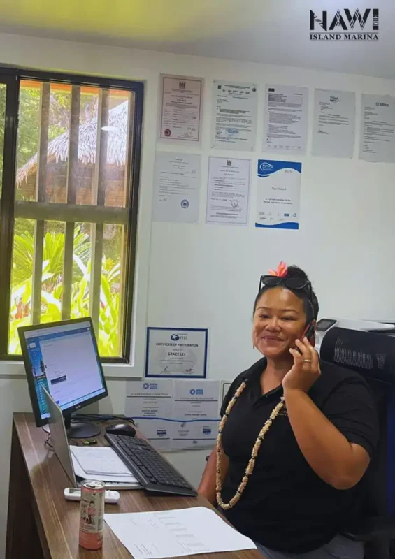 Nawi Island Marina Office is now open