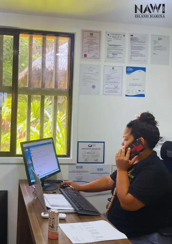 Nawi Island Marina Office is now open