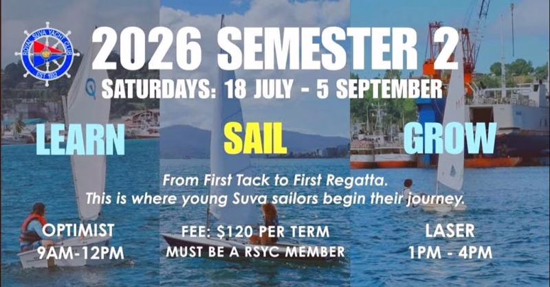 ROYAL SUVA YACHT CLUB Junior Sailing Programme – Semester 2, 2026